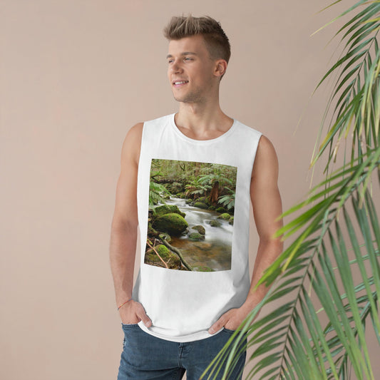 UNISEX Barnard Tank - Temperate rainforest Victoria - Australia - Printed in AU by The Print Bar - Green Forest Home