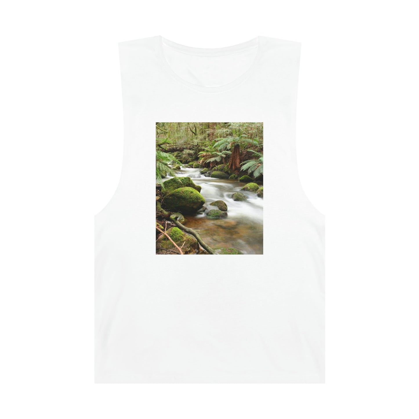 UNISEX Barnard Tank - Temperate rainforest Victoria - Australia - Printed in AU by The Print Bar - Green Forest Home