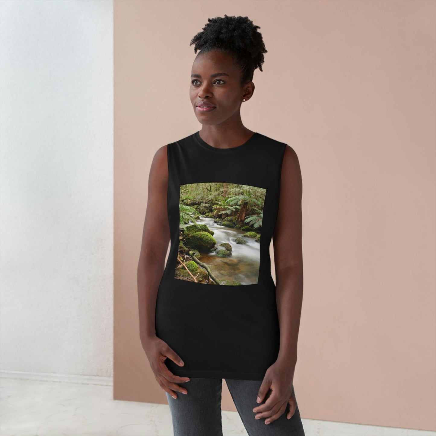 UNISEX Barnard Tank - Temperate rainforest Victoria - Australia - Printed in AU by The Print Bar - Green Forest Home