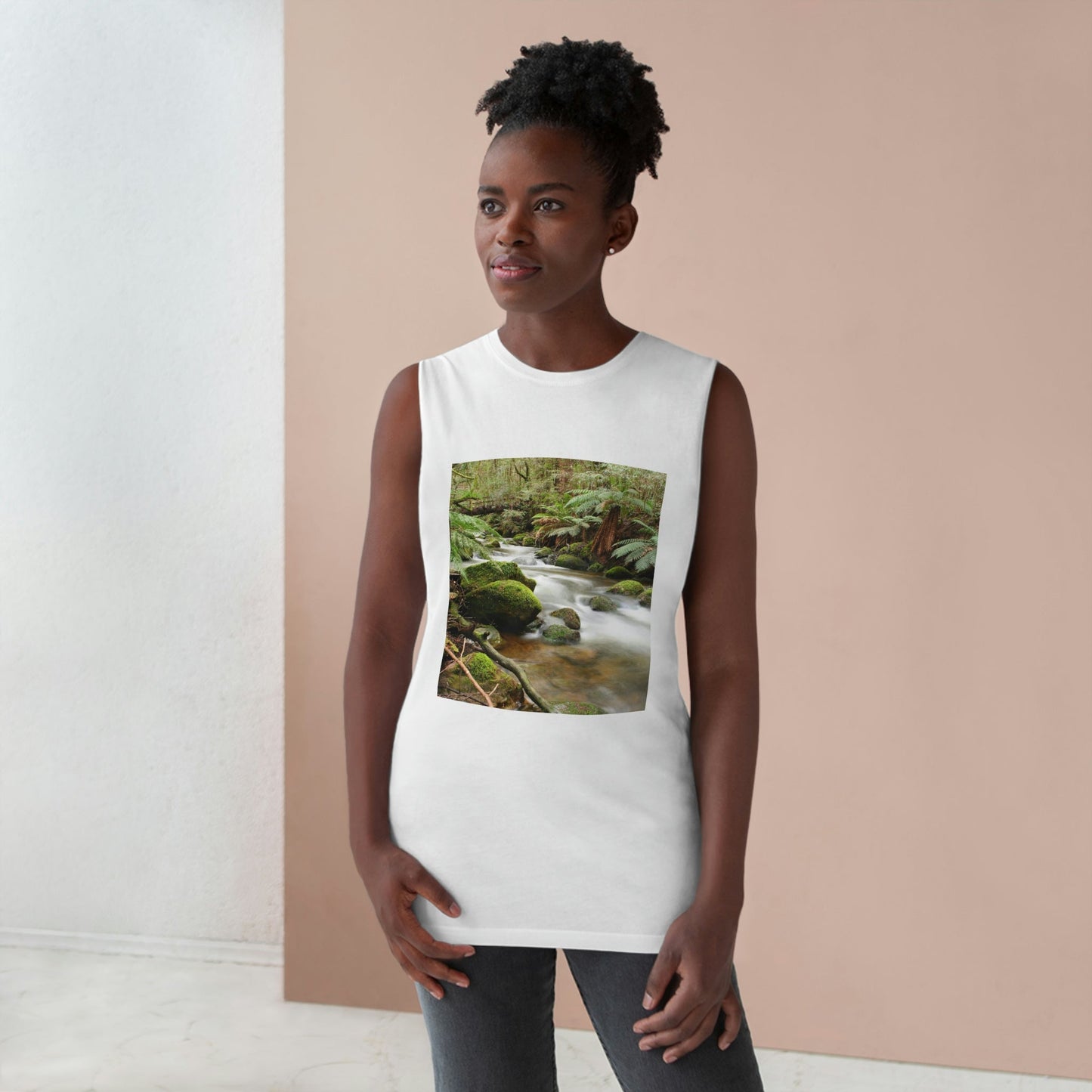 UNISEX Barnard Tank - Temperate rainforest Victoria - Australia - Printed in AU by The Print Bar - Green Forest Home