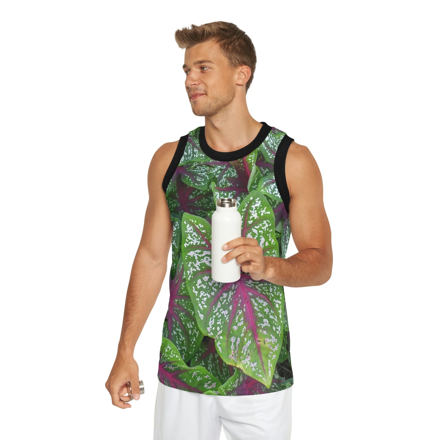 Unisex Basketball Jersey (AOP) - All Over Print - Tropical Plants from Puerto Rico - Made in China - Green Forest Home