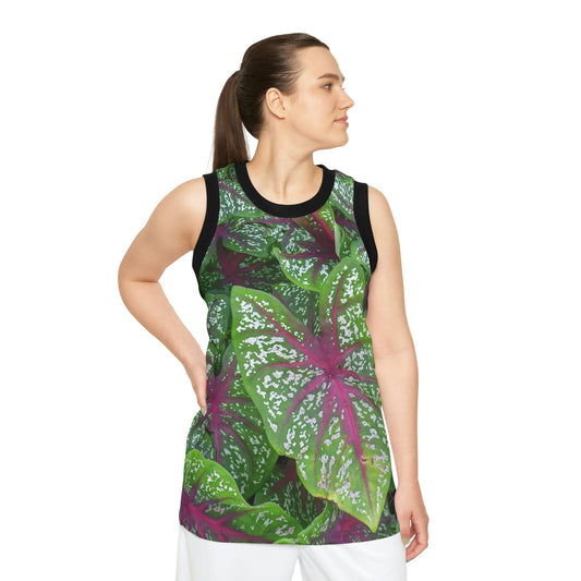 Unisex Basketball Jersey (AOP) - All Over Print - Tropical Plants from Puerto Rico - Made in China - Green Forest Home