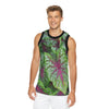 Unisex Basketball Jersey (AOP) - All Over Print - Tropical Plants from Puerto Rico - Made in China - Green Forest Home