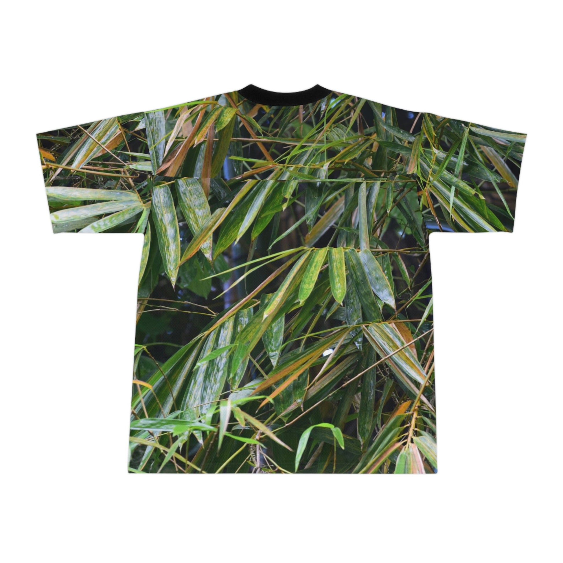 Unisex Football Jersey (AOP) - Tropical Bamboo Leaves - from El Yunque Rainforest Puerto Rico - Made in China - Green Forest Home