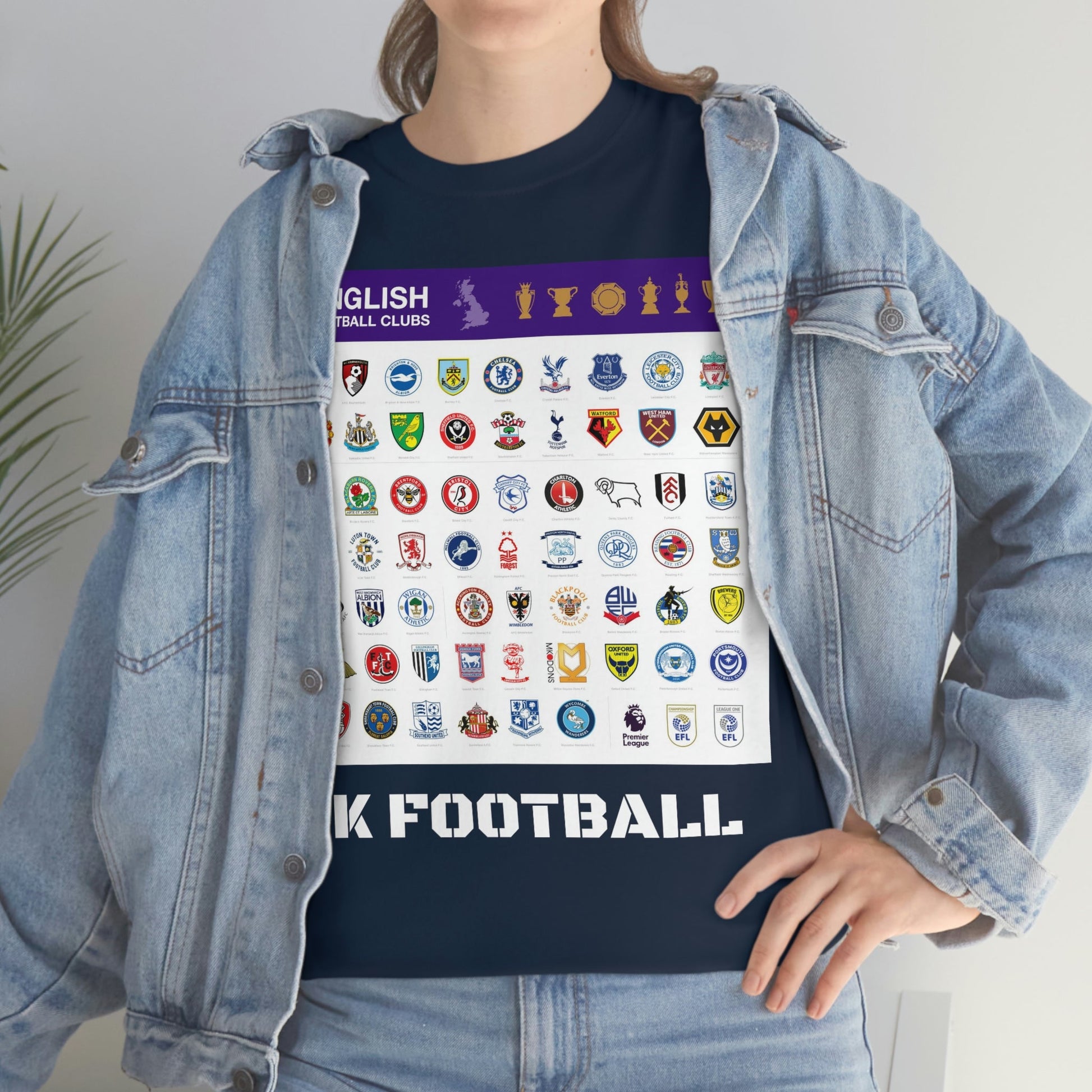 Unisex Heavy Cotton Tee - All Major UK Football Clubs - Quality T-shirt Gildan5000 - Fulfilled by M-A-N-A Factory in United Kingdom - Green Forest Home