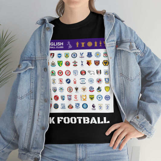 Unisex Heavy Cotton Tee - All Major UK Football Clubs - Quality T-shirt Gildan5000 - Fulfilled by M-A-N-A Factory in United Kingdom - Green Forest Home