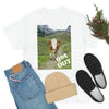 UNISEX Heavy Cotton Tee - Gildan 5000 - Holy Cow - GET OUT - Made in Canada by Print Geek in 3 days - Green Forest Home