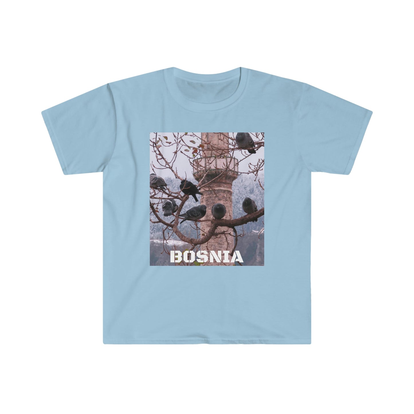 Unisex Softstyle T-Shirt - 100% cotton - Gildan 64000 - Made in CANADA in 3 Days - Bosnia, Alberta & Canmore, Canada - Green Forest Home