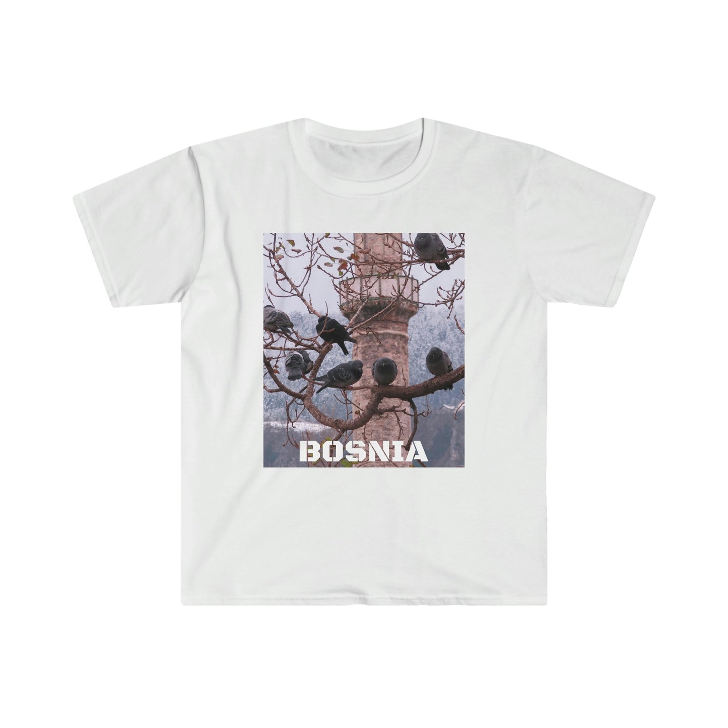 Unisex Softstyle T-Shirt - 100% cotton - Gildan 64000 - Made in CANADA in 3 Days - Bosnia, Alberta & Canmore, Canada - Green Forest Home