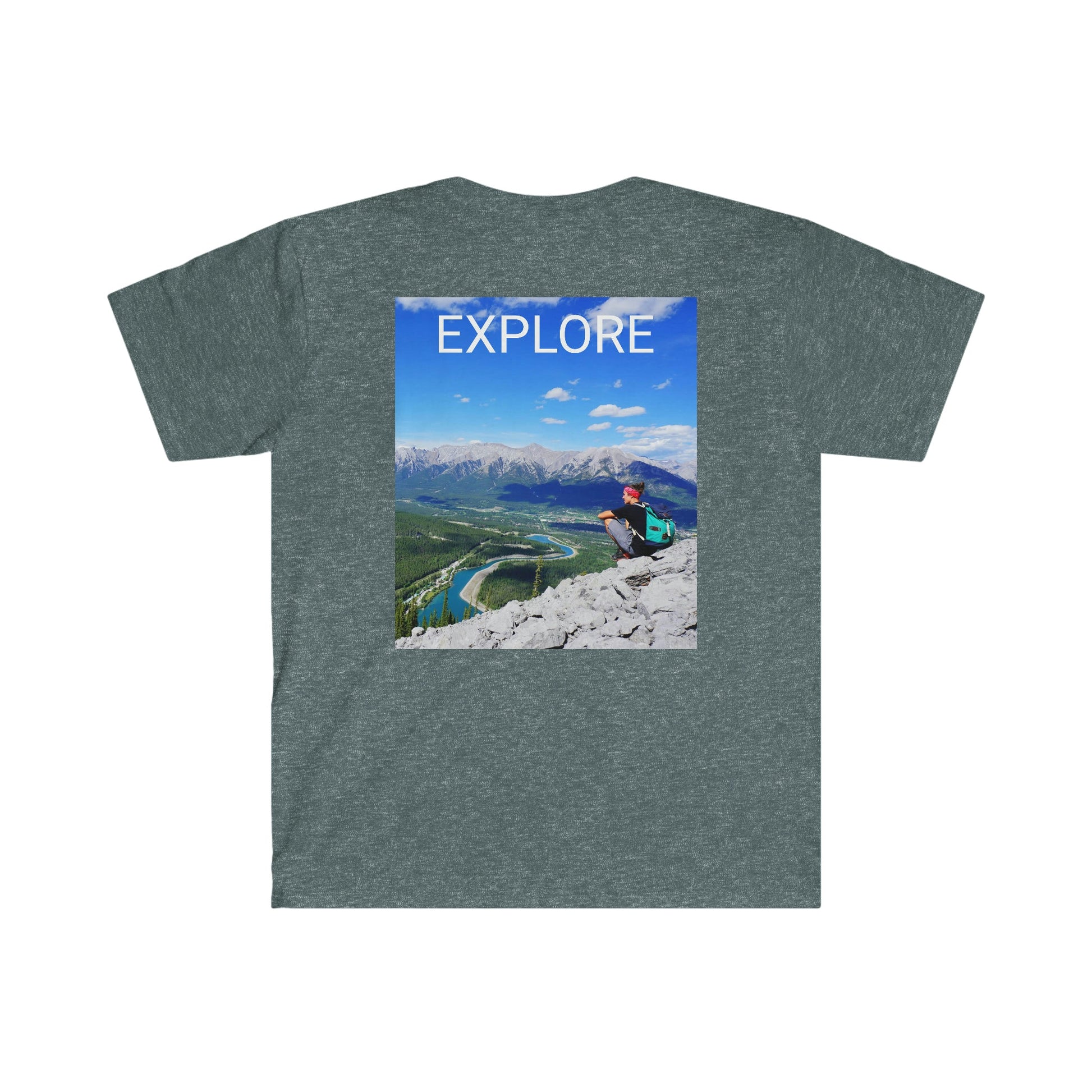 Unisex Softstyle T-Shirt - 100% cotton - Gildan 64000 - Made in CANADA in 3 Days - Canadian Rockies, Alberta & Canmore, Canada - Green Forest Home