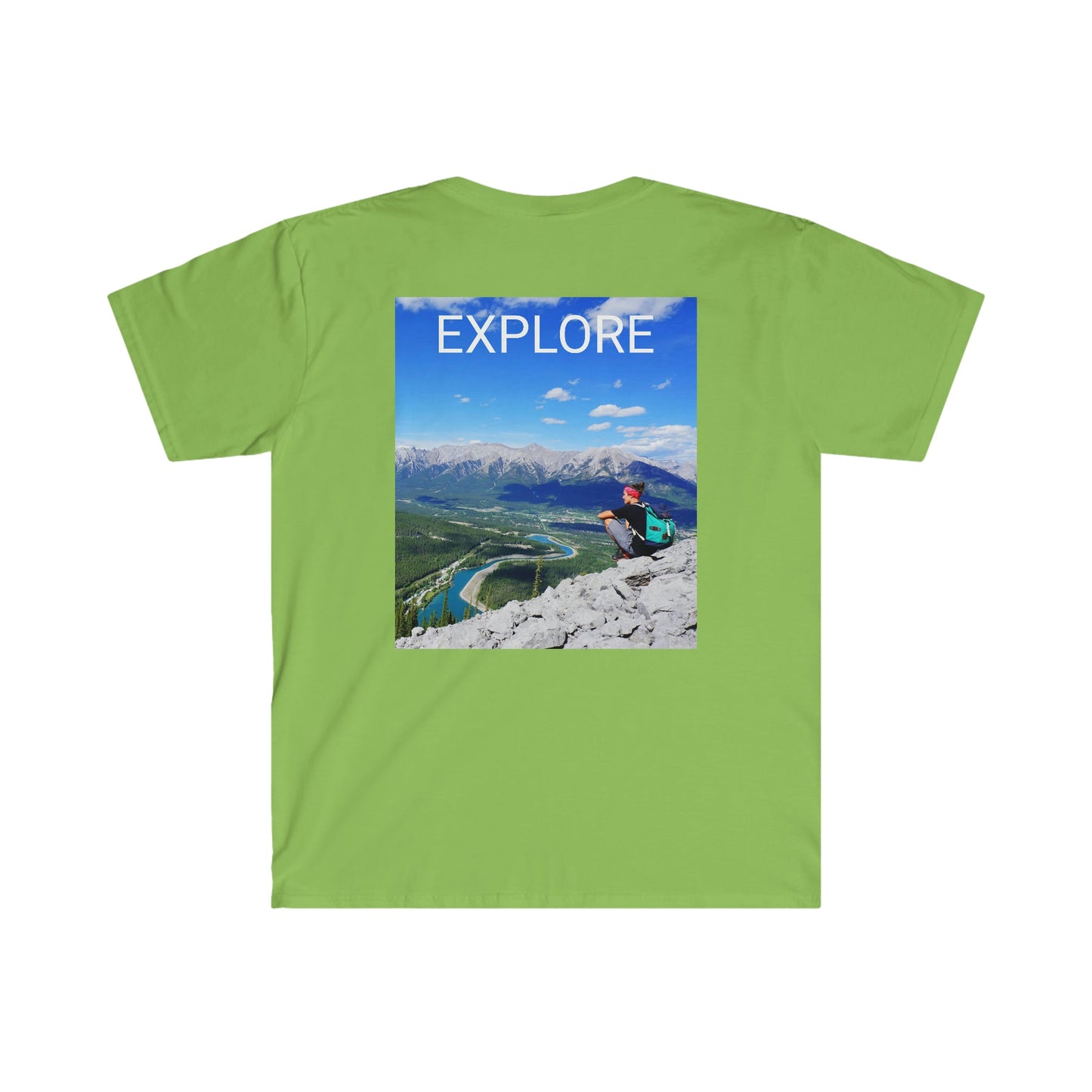 Unisex Softstyle T-Shirt - 100% cotton - Gildan 64000 - Made in CANADA in 3 Days - Canadian Rockies, Alberta & Canmore, Canada - Green Forest Home