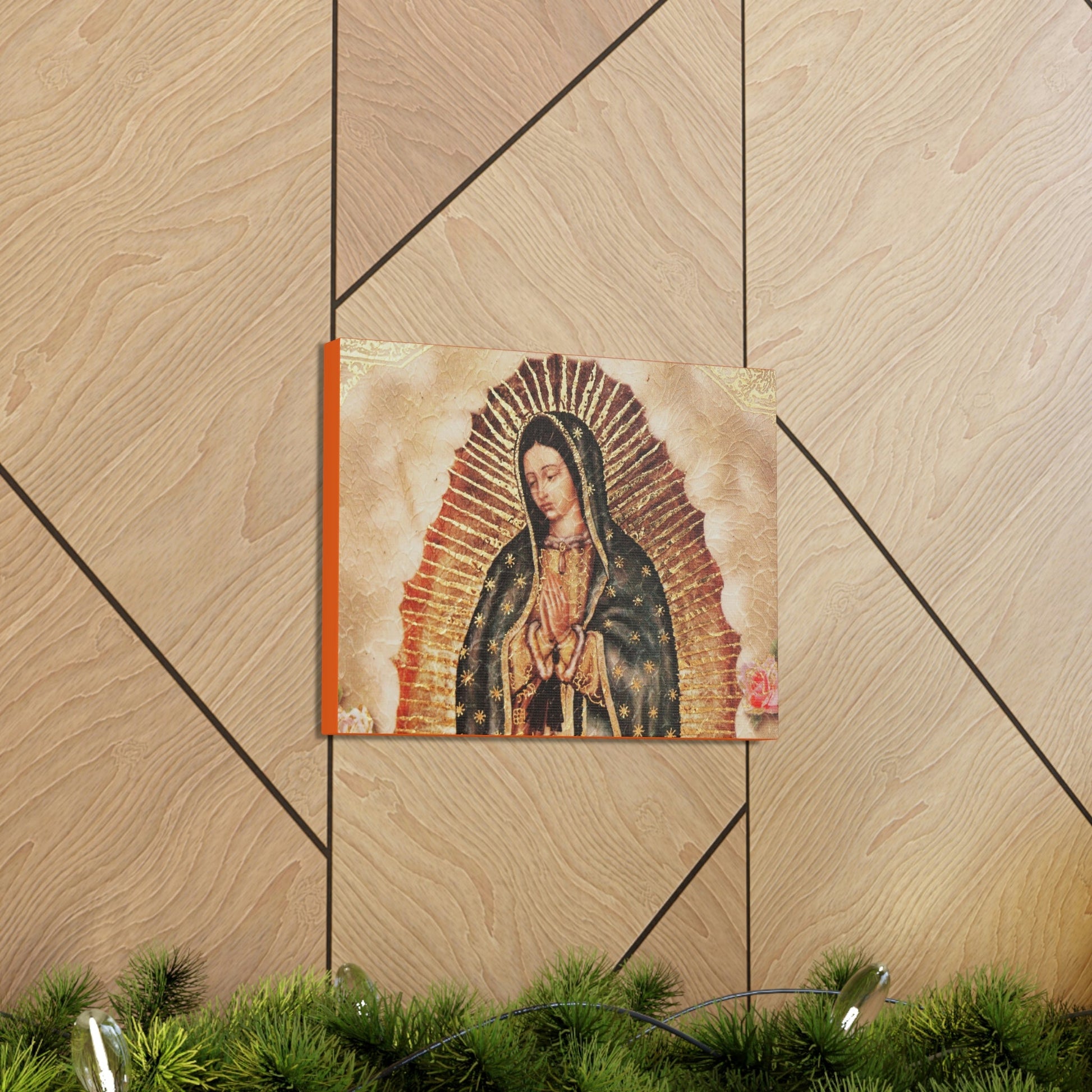 US MADE - Canvas Gallery Wraps - Our Lady Virgin of Guadalupe - Miracle apparition of Virgin Mary in 1531 to a humble peasant Indian in Mexico 👼 - Green Forest Home