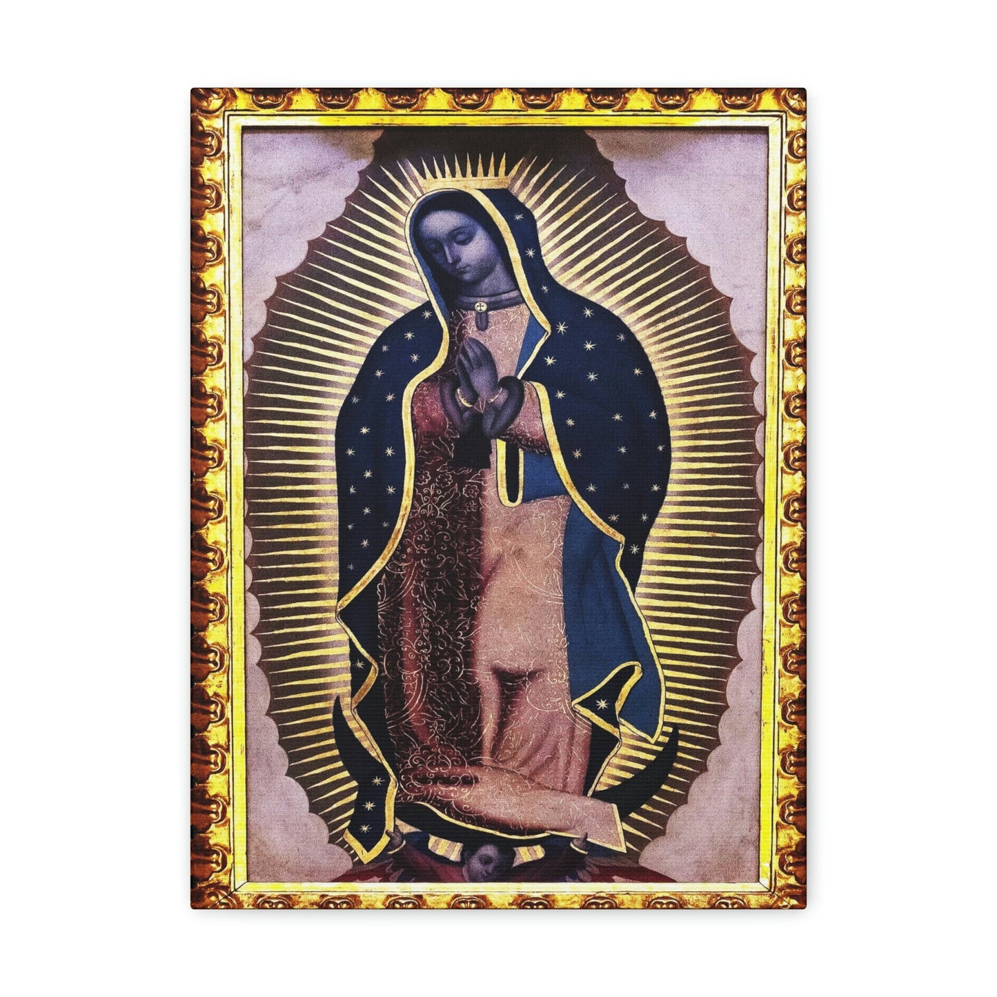 US MADE - Canvas Gallery Wraps - Our Lady Virgin of Guadalupe - Miracle apparition of Virgin Mary in 1531 to a humble peasant Indian in Mexico 👼 - Green Forest Home