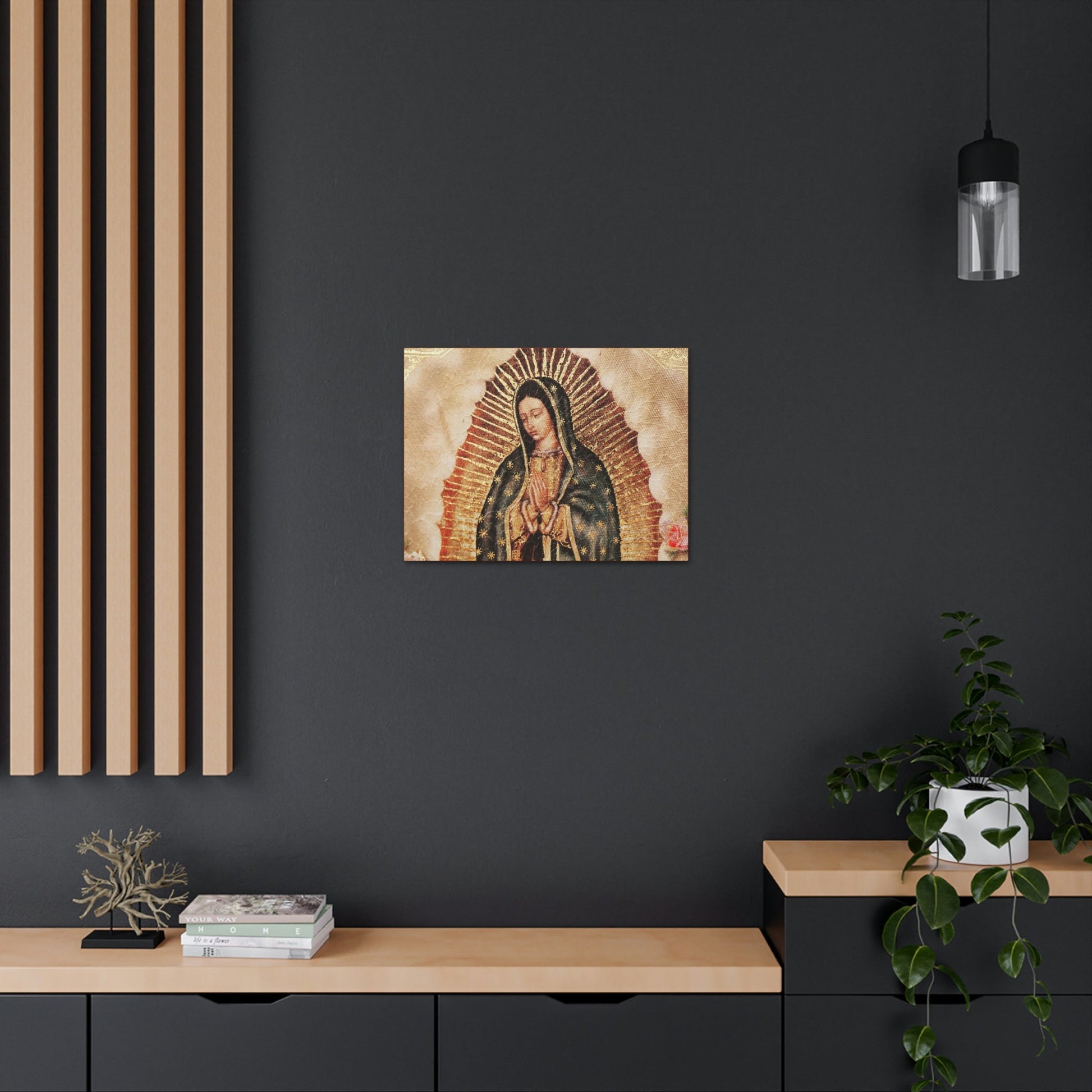 US MADE - Canvas Gallery Wraps - Our Lady Virgin of Guadalupe - Miracle apparition of Virgin Mary in 1531 to a humble peasant Indian in Mexico 👼 - Green Forest Home