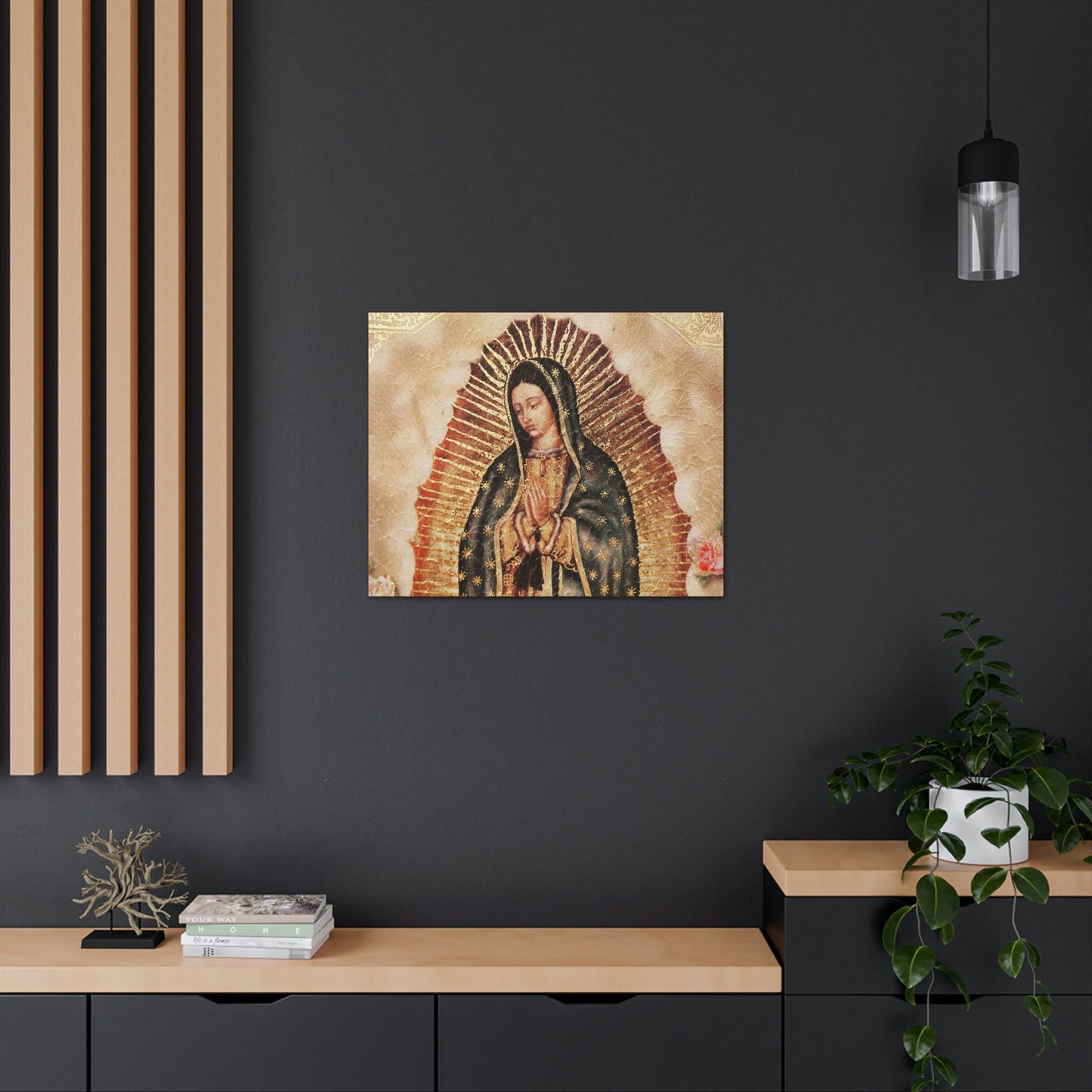 US MADE - Canvas Gallery Wraps - Our Lady Virgin of Guadalupe - Miracle apparition of Virgin Mary in 1531 to a humble peasant Indian in Mexico 👼 - Green Forest Home