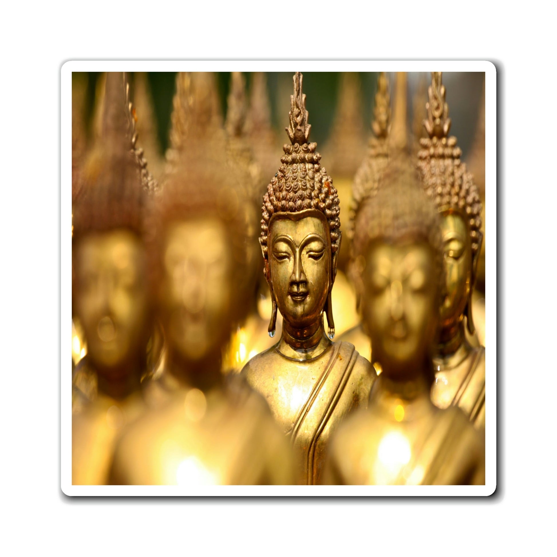 US Made - Magnets - for Buddhists to Remember the Buddha -- for a BLESSED Home - Buddhas in Thai temple - Green Forest Home