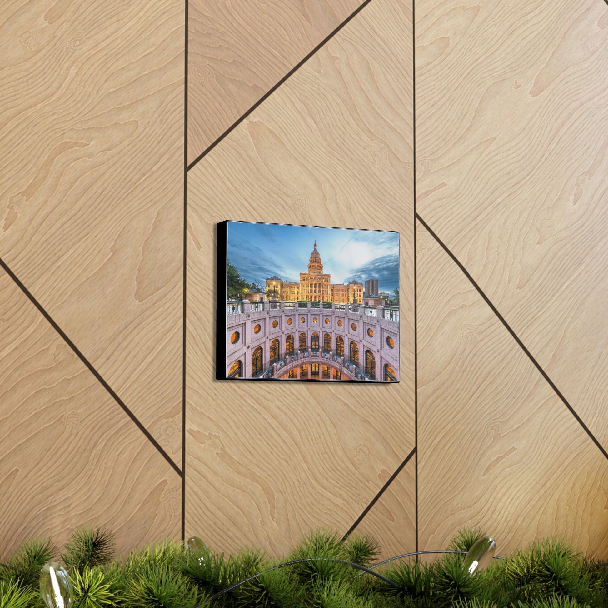 USA Cities - SMALL Canvas Gallery Wraps - Made in USA - Austin, Texas, USA State Capitol - Green Forest Home