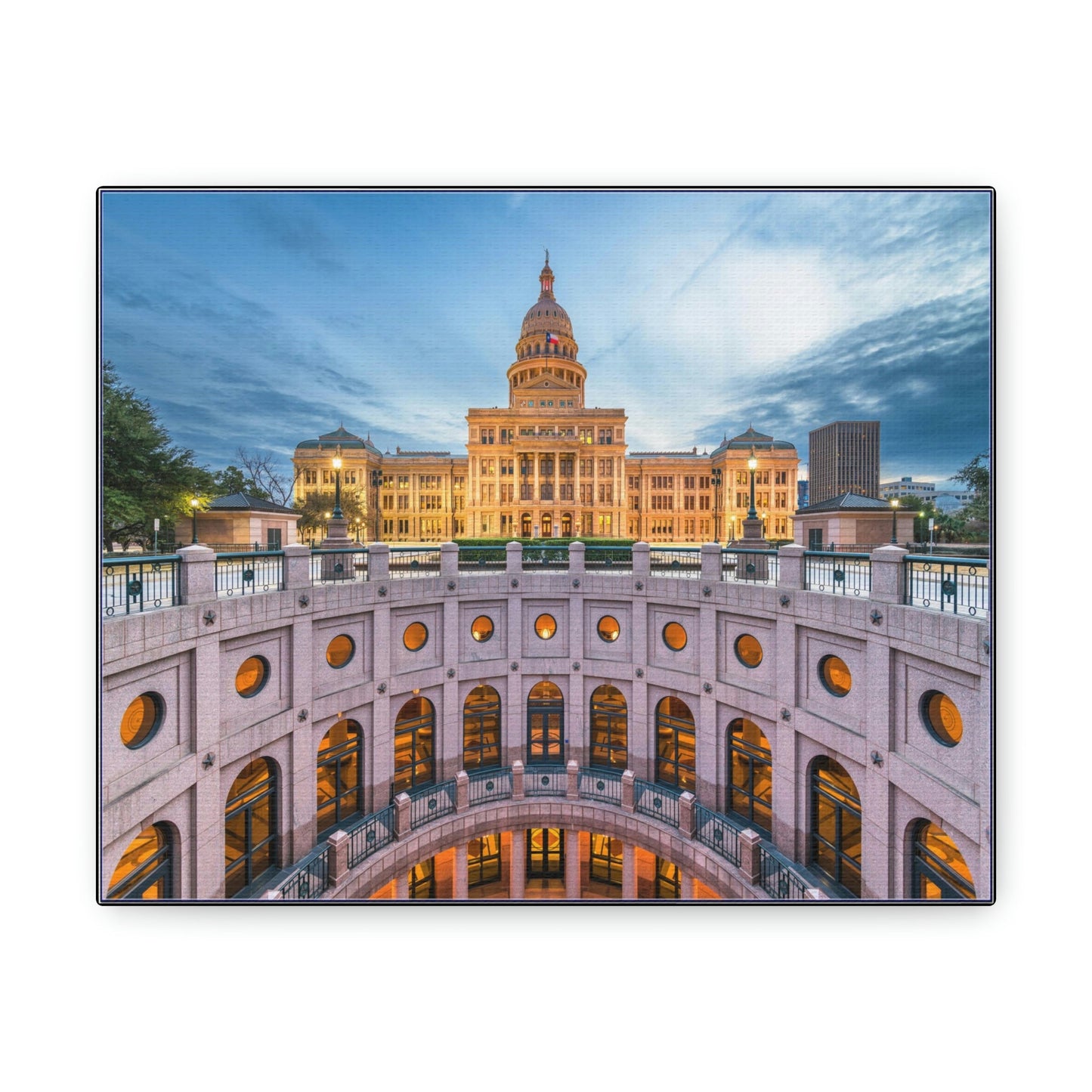 USA Cities - SMALL Canvas Gallery Wraps - Made in USA - Austin, Texas, USA State Capitol - Green Forest Home