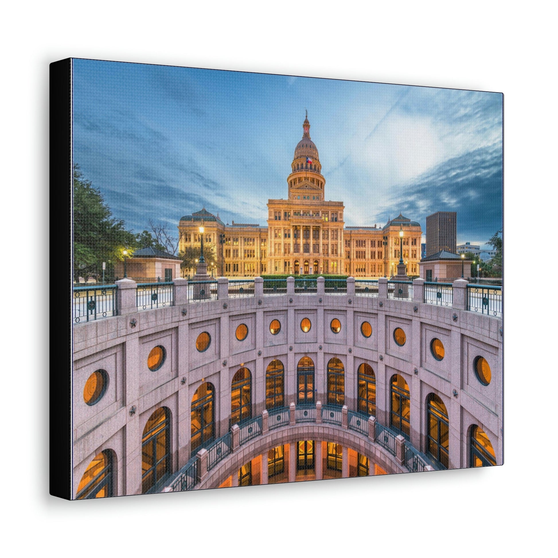 USA Cities - SMALL Canvas Gallery Wraps - Made in USA - Austin, Texas, USA State Capitol - Green Forest Home