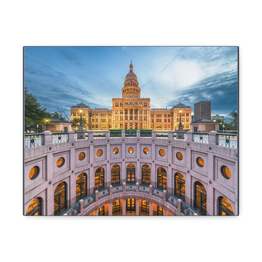 USA Cities - SMALL Canvas Gallery Wraps - Made in USA - Austin, Texas, USA State Capitol - Green Forest Home