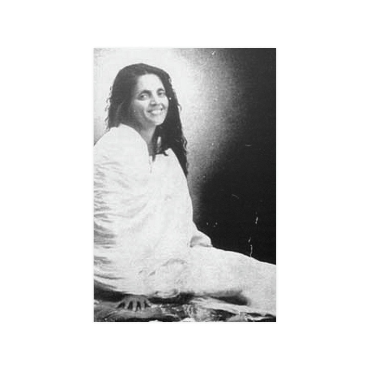 **Vertical POSTER ** Note: the image is blurry - US Made - Hindu Saint Ananda Mayi Ma - or bliss permeated Mother - Bring Blessings Home - Green Forest Home