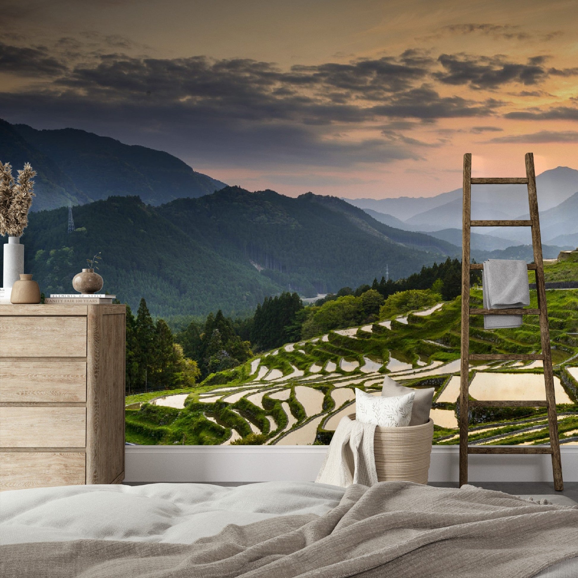 Wallpaper - Rice Paddies in Kumano - JAPAN - Green Forest Home