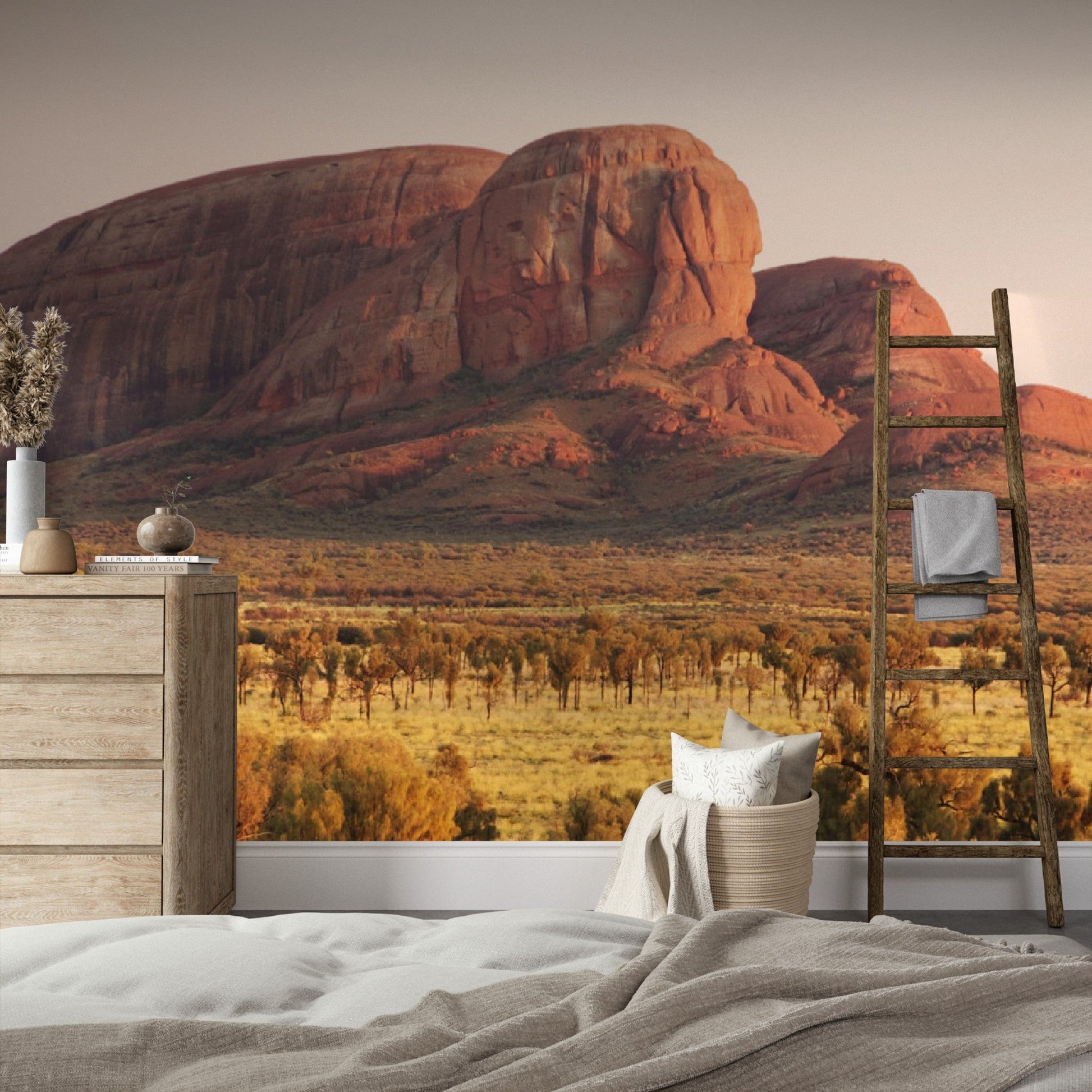 Wallpaper - Sunrise over the domes of Kata Tjuta - Australia - Easy Peel & Stick - Green Forest Home