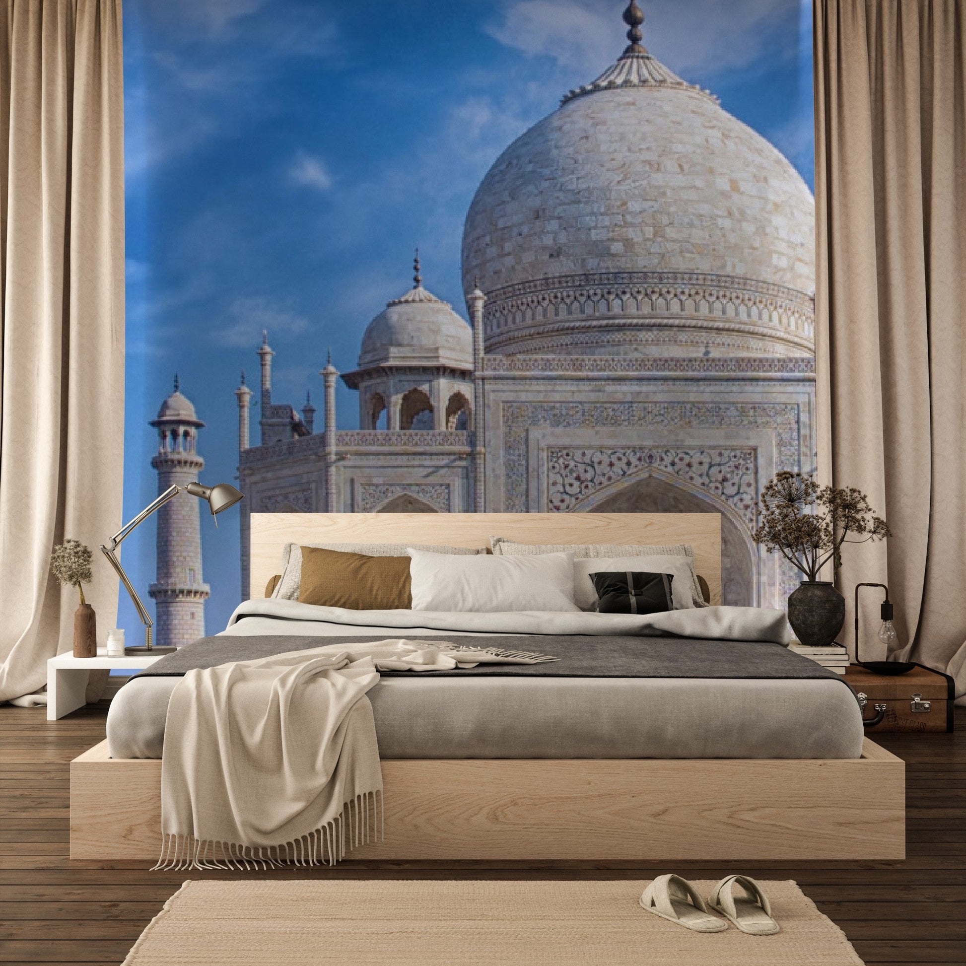 Wallpaper - Taj Mahal at morning light in Agra - India - Easy Peel & Stick - Green Forest Home