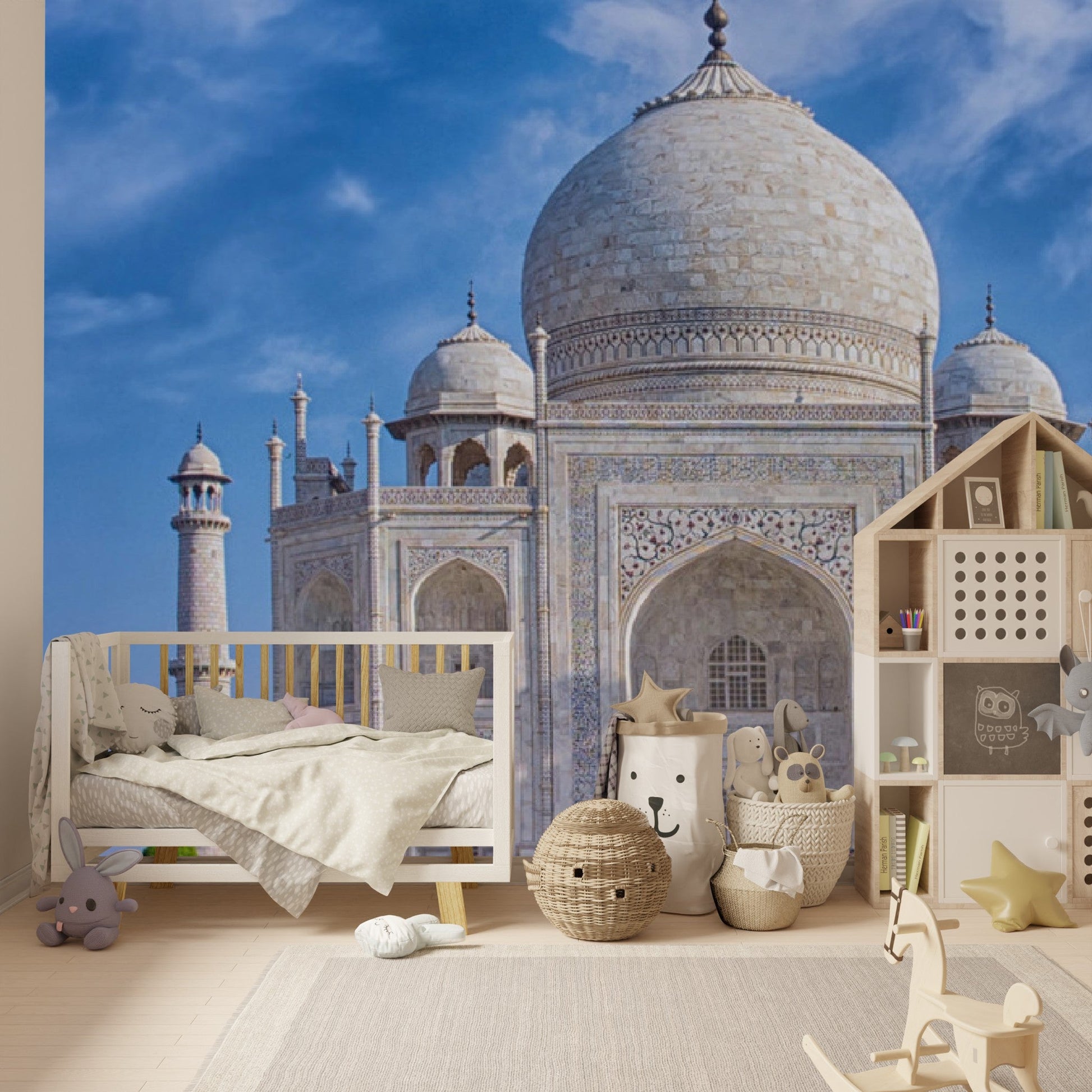 Wallpaper - Taj Mahal at morning light in Agra - India - Easy Peel & Stick - Green Forest Home