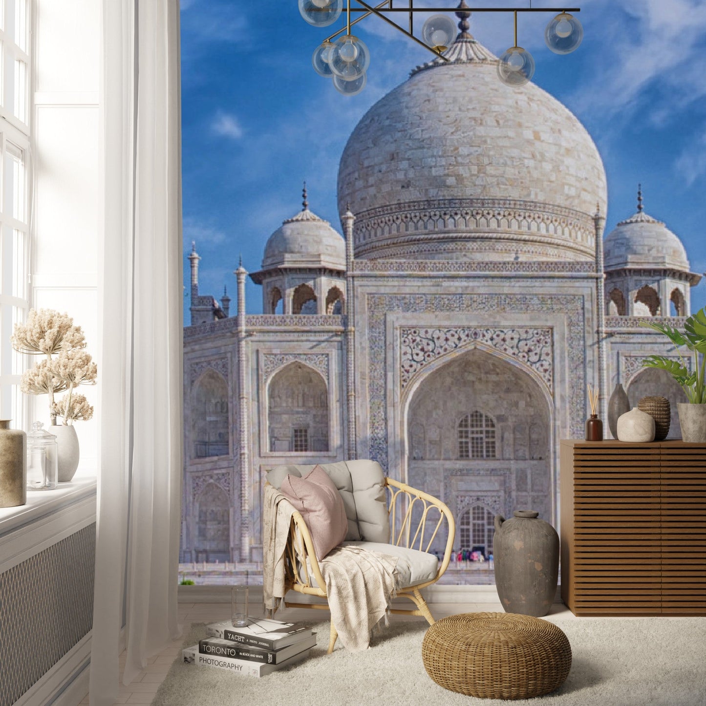 Wallpaper - Taj Mahal at morning light in Agra - India - Easy Peel & Stick - Green Forest Home