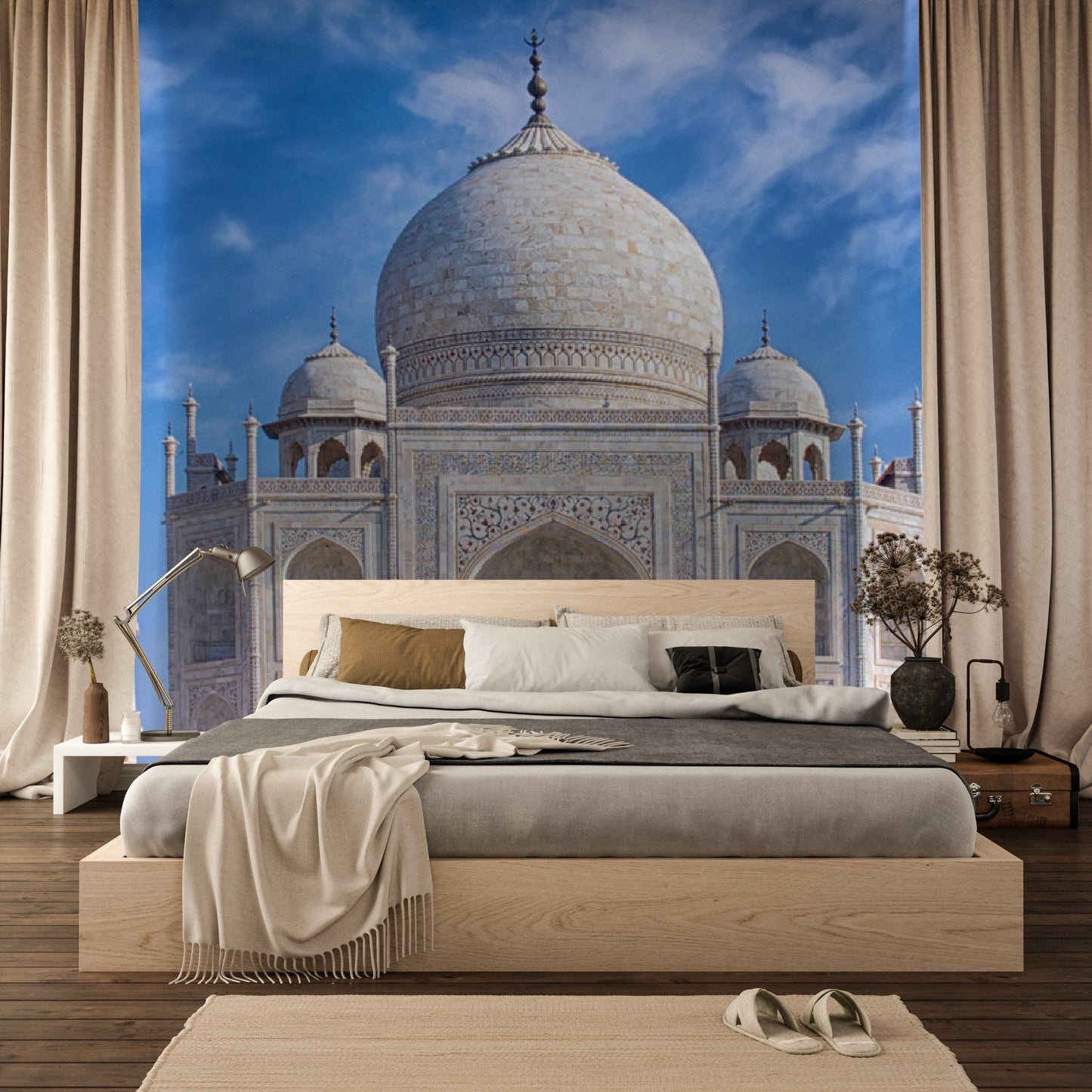 Wallpaper - Taj Mahal at morning light in Agra - India - Easy Peel & Stick - Green Forest Home