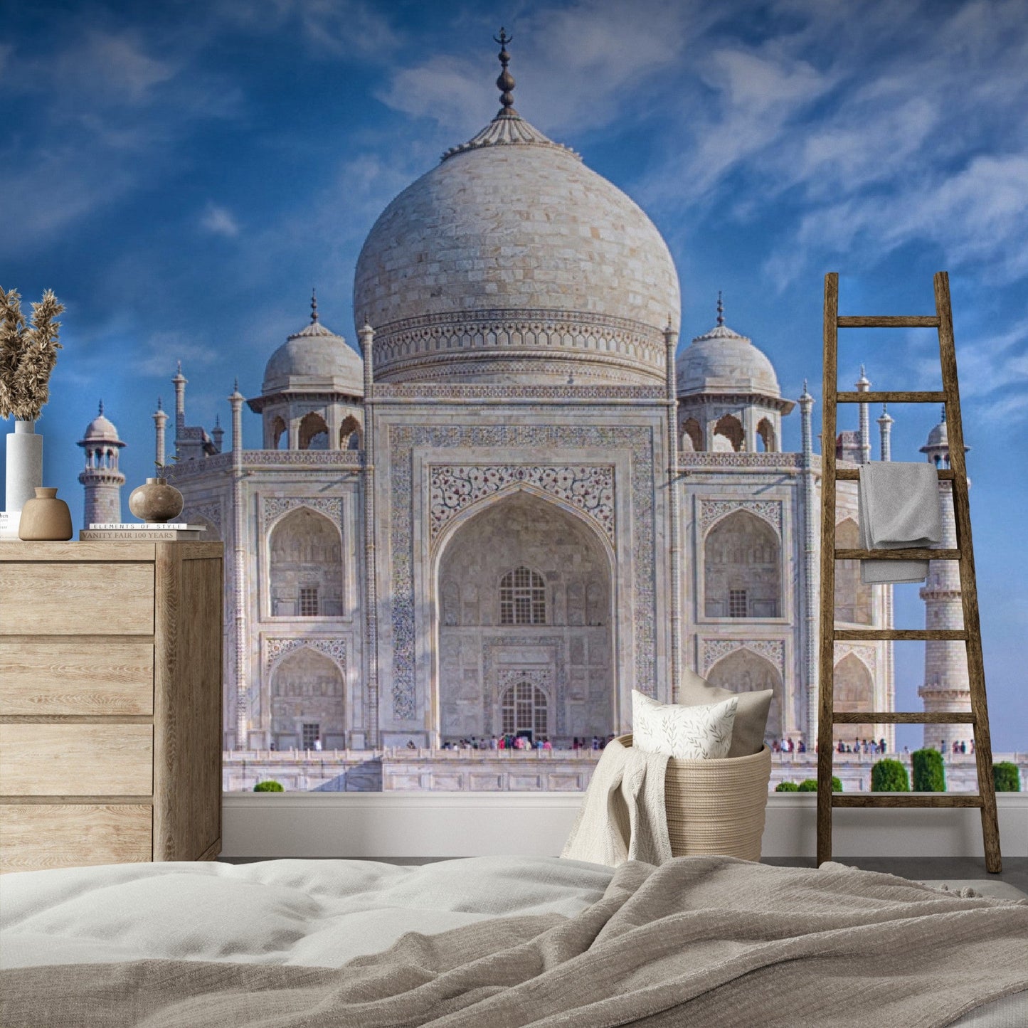 Wallpaper - Taj Mahal at morning light in Agra - India - Easy Peel & Stick - Green Forest Home