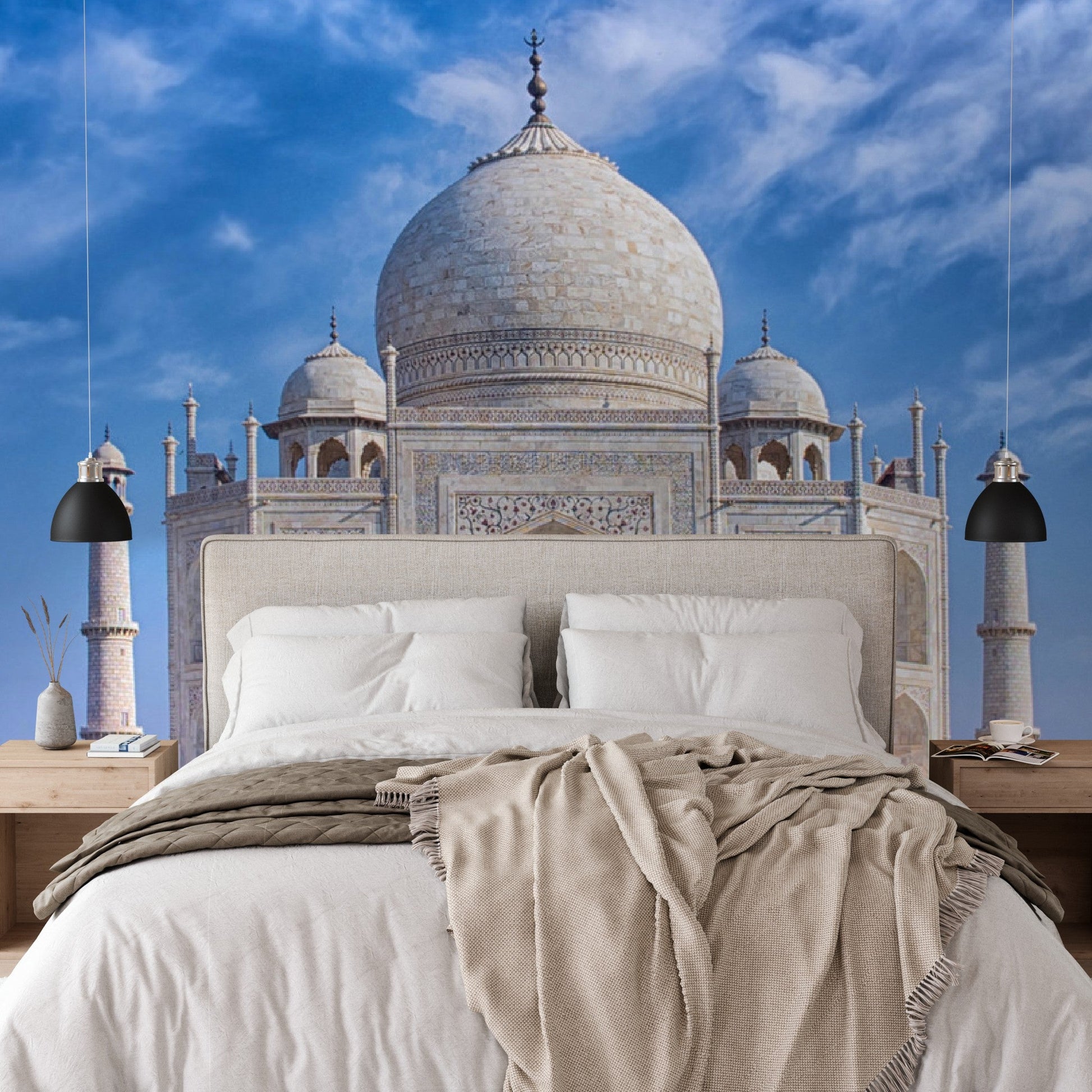 Wallpaper - Taj Mahal at morning light in Agra - India - Easy Peel & Stick - Green Forest Home