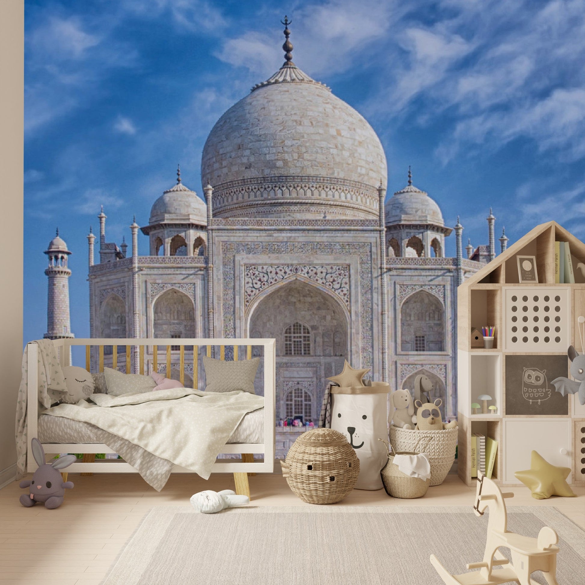 Wallpaper - Taj Mahal at morning light in Agra - India - Easy Peel & Stick - Green Forest Home