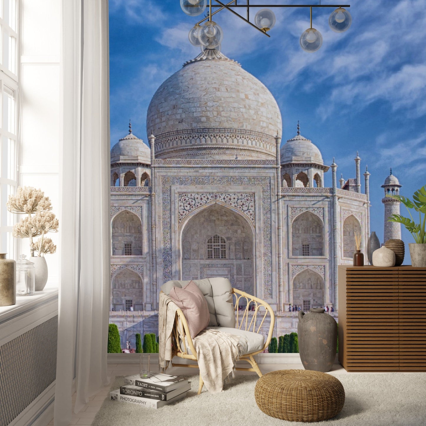 Wallpaper - Taj Mahal at morning light in Agra - India - Easy Peel & Stick - Green Forest Home