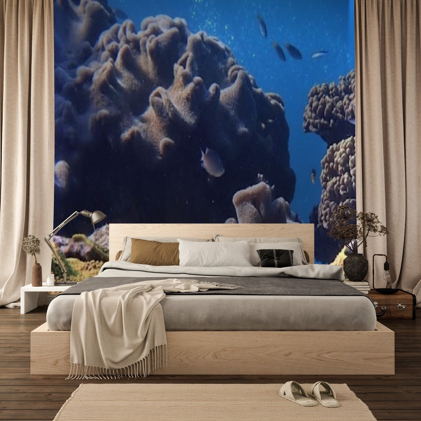 Wallpaper - The Rich Ocean Life in Australia - Easy Peel & Stick - Green Forest Home