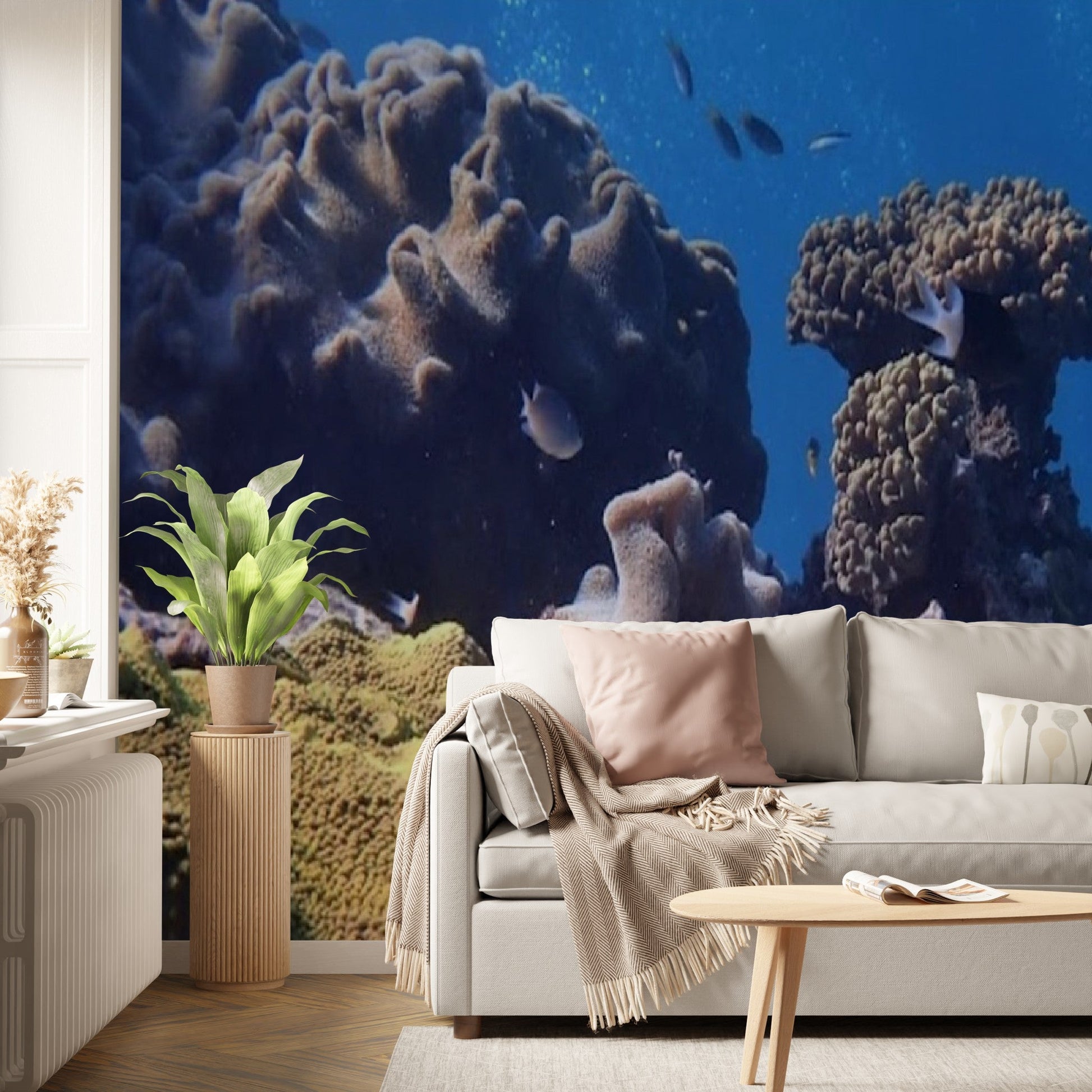 Wallpaper - The Rich Ocean Life in Australia - Easy Peel & Stick - Green Forest Home