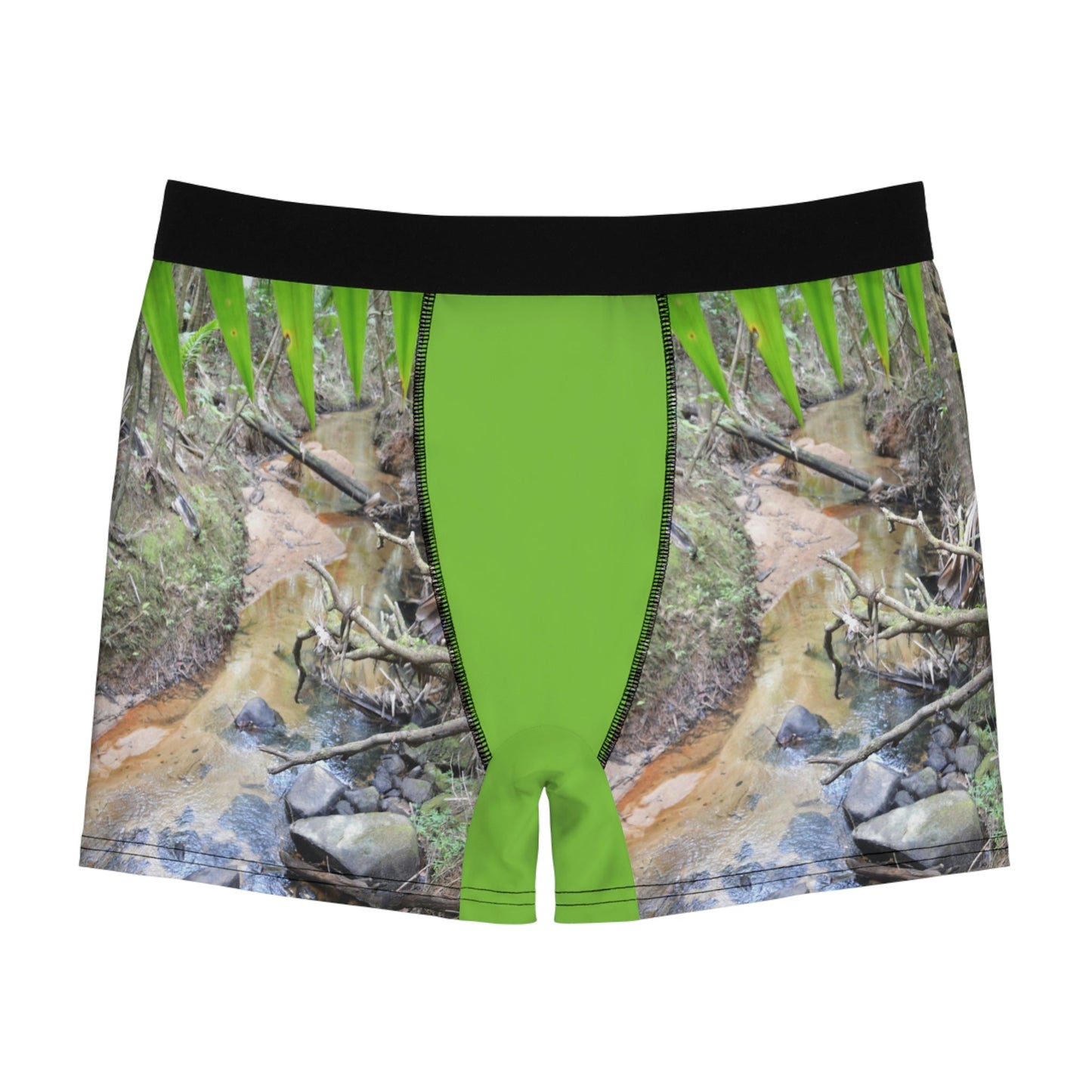 Wild - Men's Boxer Briefs - Yunque rain forest rivers explorations - Holy Spirit River - Green Forest Home