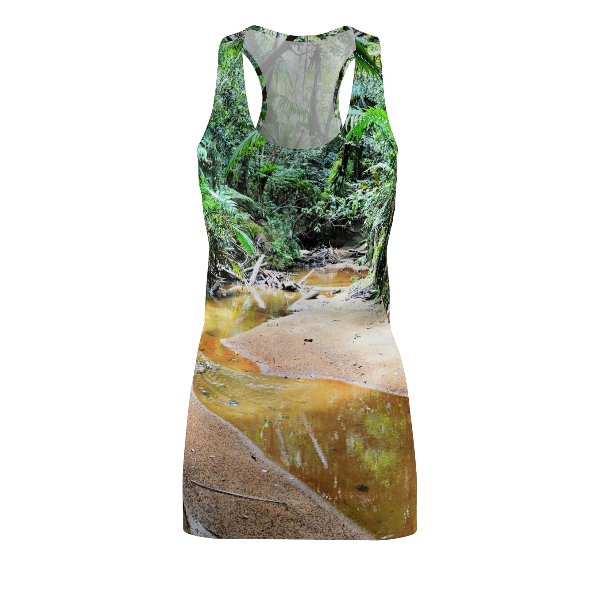 Women's Cut & Sew Racerback Dress - Holy Spirit river explorations - El Yunque rainforest PR - Green Forest Home