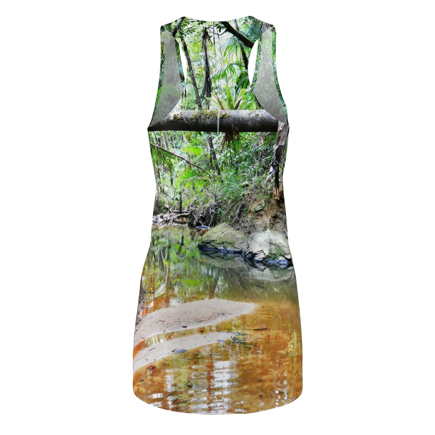 Women's Cut & Sew Racerback Dress - Holy Spirit river explorations - El Yunque rainforest PR - Green Forest Home