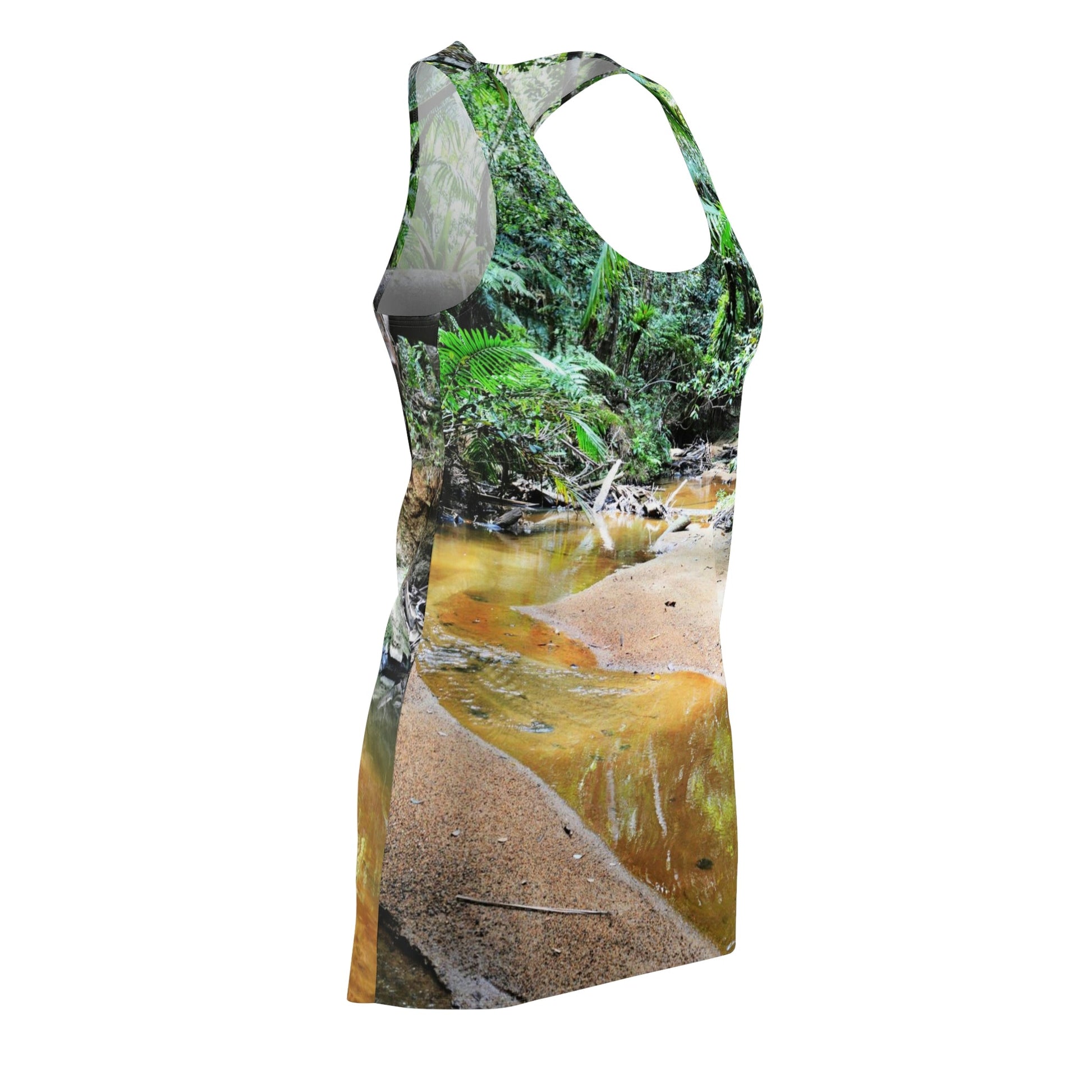 Women's Cut & Sew Racerback Dress - Holy Spirit river explorations - El Yunque rainforest PR - Green Forest Home