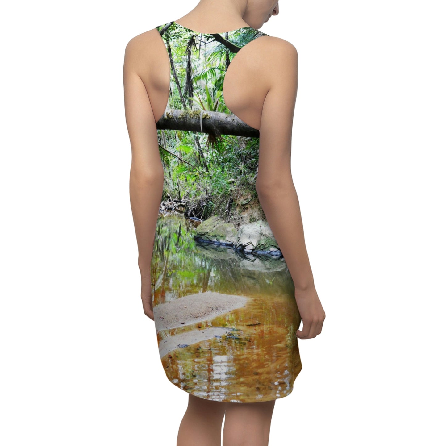 Women's Cut & Sew Racerback Dress - Holy Spirit river explorations - El Yunque rainforest PR - Green Forest Home