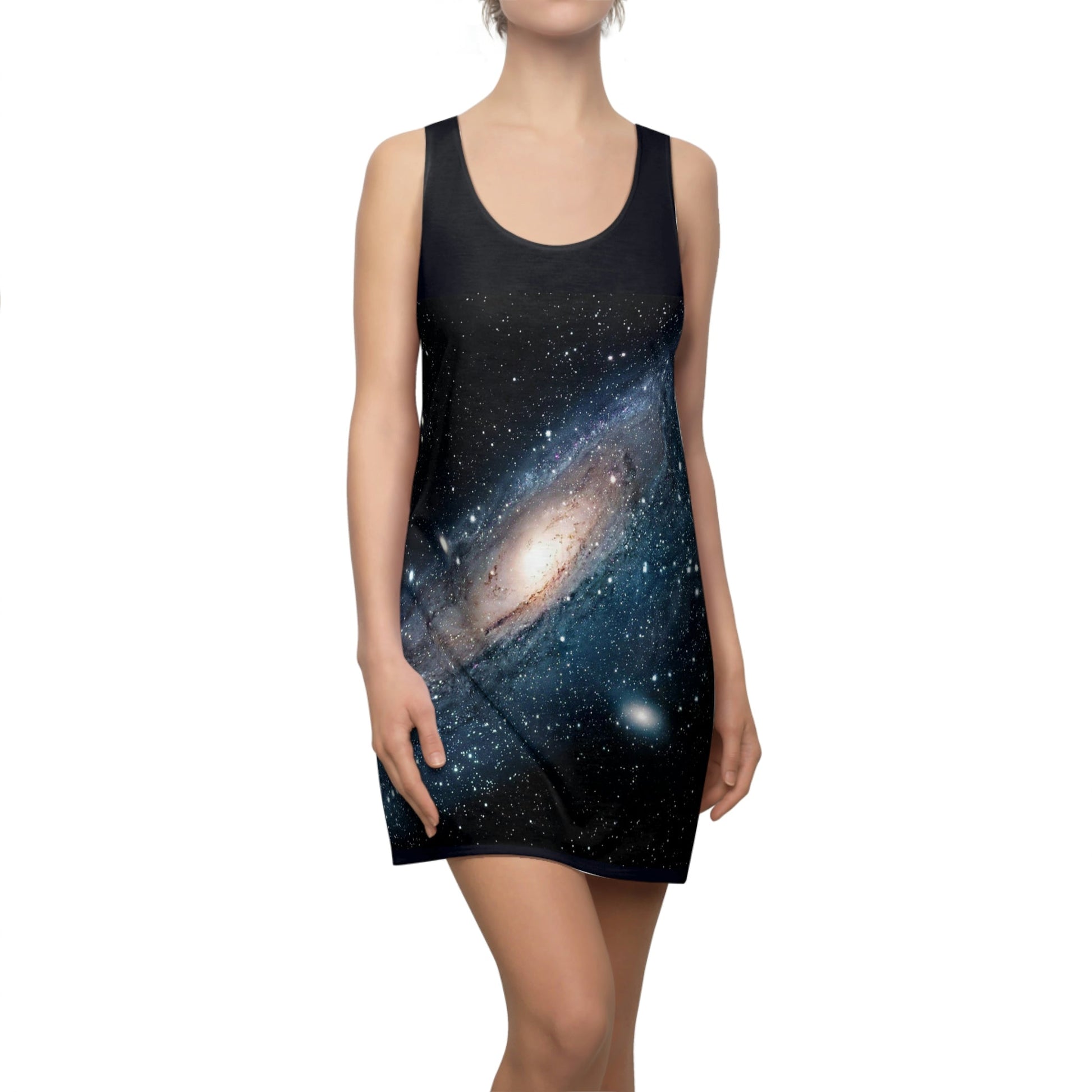 Women's Cut & Sew Racerback Dress - The Andromeda galaxy - closes to the Earth at 2.5 million light-years - NASA image - Green Forest Home