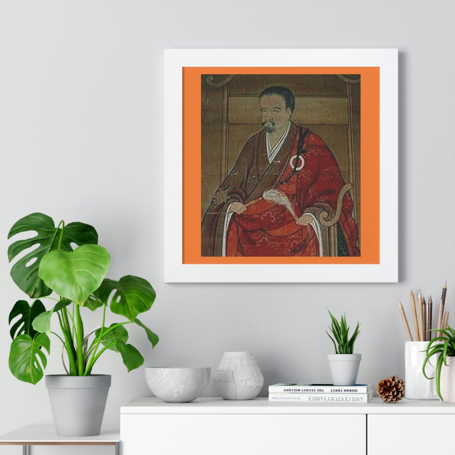 Zen Buddhism - Framed Horizontal Poster - Buddha Bankei of Japan - Teacher of the Unborn Mind - Print in USA - Green Forest Home